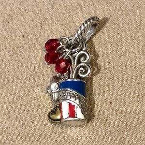 🇺🇸Listing! Brighton Happy 4th firecracker charm Red white blue enamel Retired